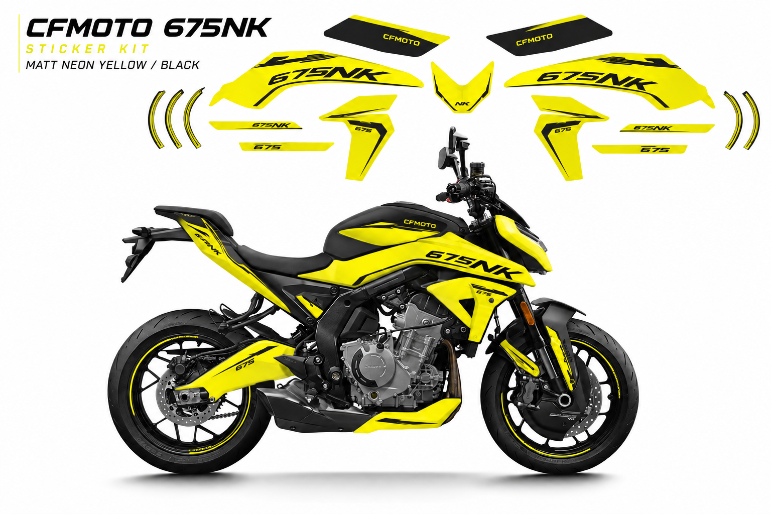 CFMOTO 675NK Custom Sticker Kit - Image 2